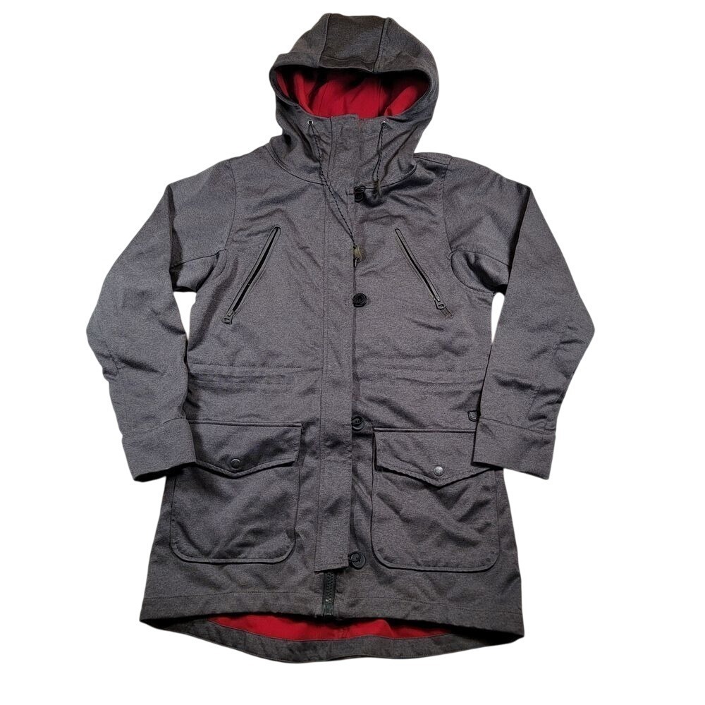 Burton Women's Dryride Snowboard Ski Jacket Sz Small Gray Red Winter Outdoor